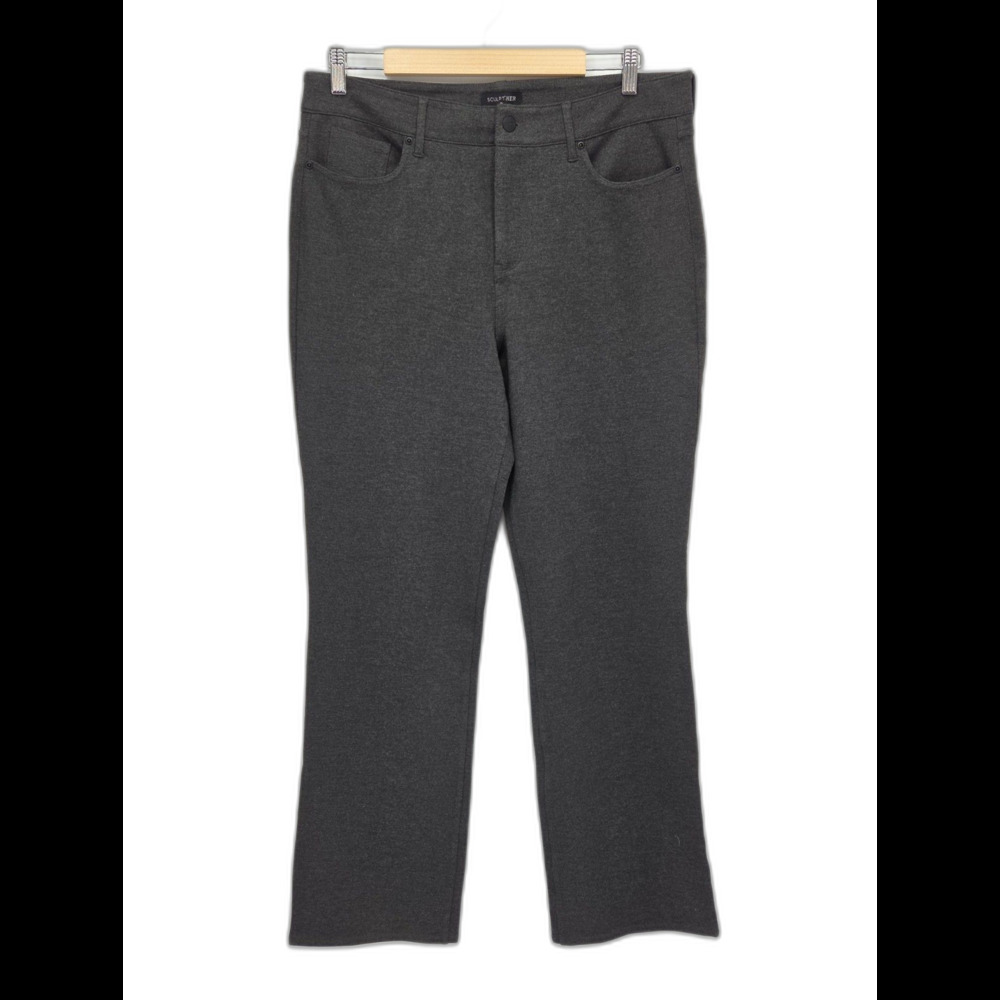 NYDJ Marilyn Straight Pants Womens 14 Charcoal Gray Sculpt Her Ponte Lift Tuck